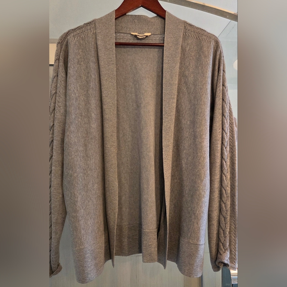 Denver Hayes Women's Taupe Knit Cardigan